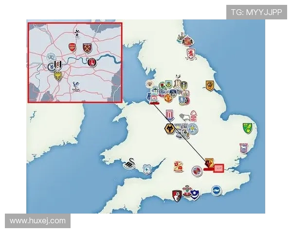 英超各球队地图标点及俱乐部分布详细解读